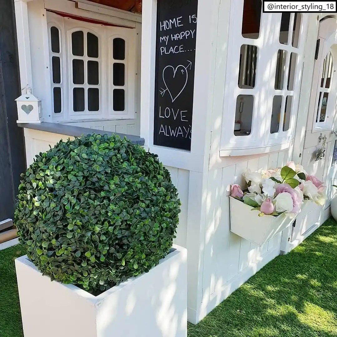 IDEALIST Lite Contemporary Flower Box Square Garden Planter, Faux Lead Concrete Outdoor Large Plant Pot H40 L40 W40 cm, 65L - Image 4